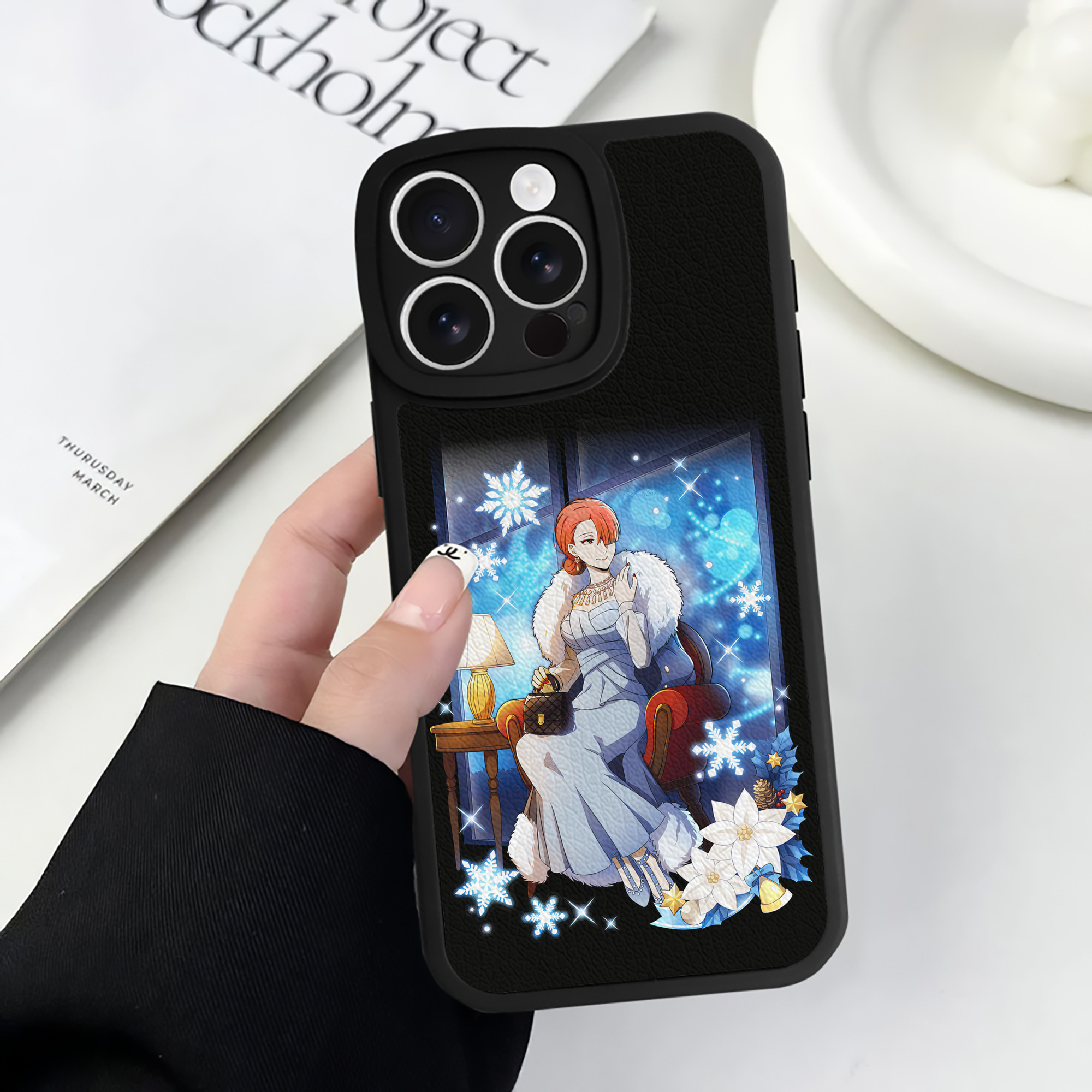 （画像用） 文豪ストレイドッグス Bungo Stray Dogs 【iPhone 16シリーズ対応】シリコンスマホケース（レザー調） 材質：シリコン